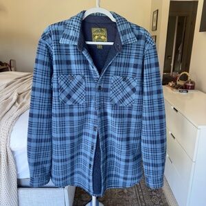 Anchorage Expedition Sherpa Lined Fleece Shirt Jacket Thick Heavy Warm Mens M